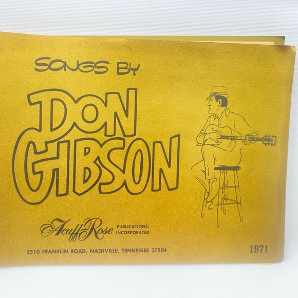Songs By Don Gibson by Acuff Rose Publications Incorporated Very Rare Song Book - Picture 5 of 5